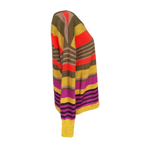 LOFT multicolor striped pullover top sweater women's small - Picture 3 of 7